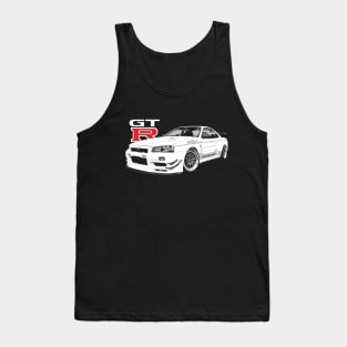 r34 gtr skyline v-spec Tank Top